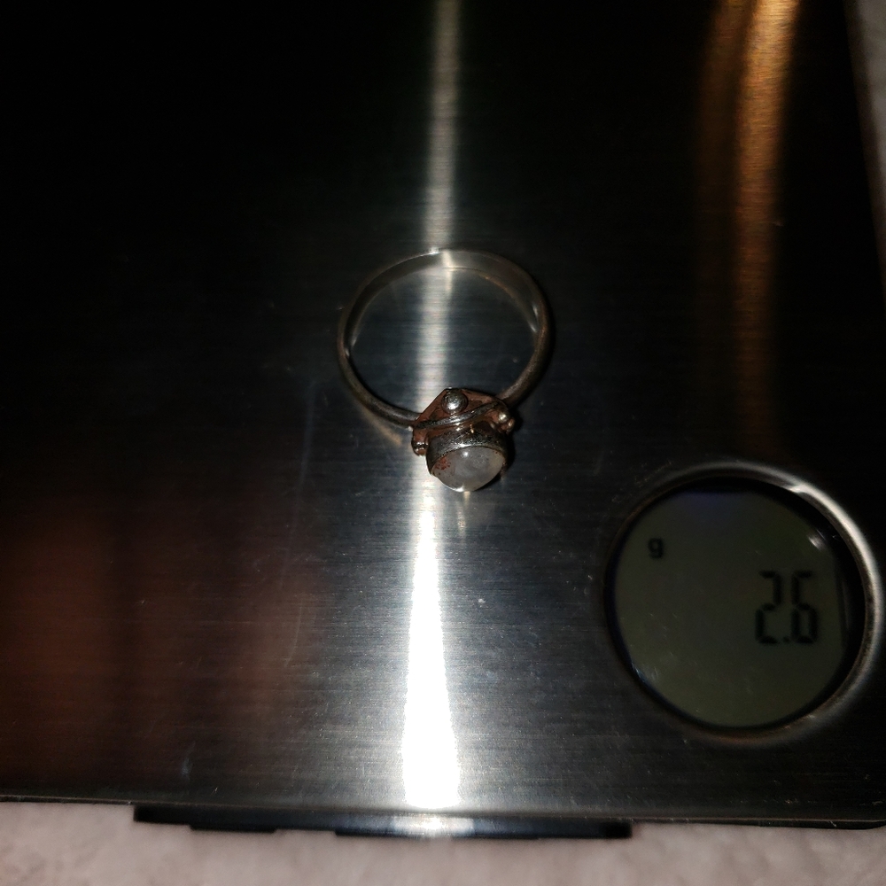 SS moonstone ring - Picture 2 of 5